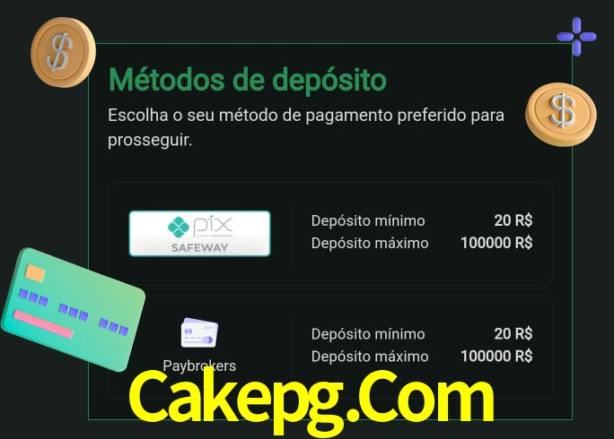O cassino Cakepg.Com oferece uma grande variedade de métodos de pagamento
